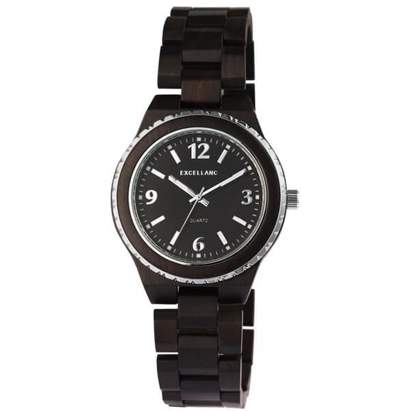 Kello - EXCELLANC - Excellanc - Ruskea puu - 43 mm - Ranneke 22 mm brun