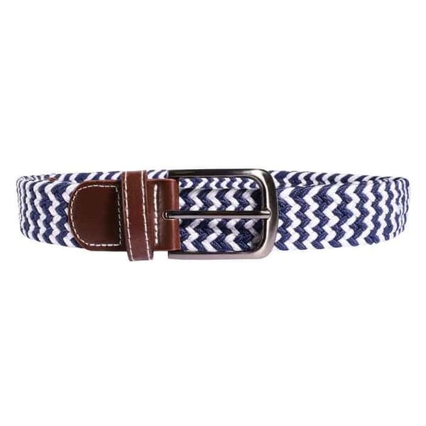 Textilbälte - Polyester L - Flerfärgad (vit/brun) - 110 cm - Bredd 3,2 cm Flerfärgad 110 cm