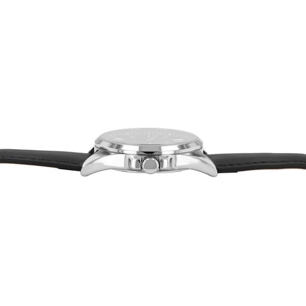 Ur - Jona - Blå urskive - Sort læderrem - 42 mm stålhus Svart