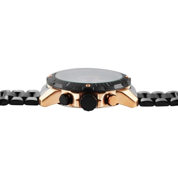 Ur - RAPTOR - Kifah - Chronograf - Armbånd i sort/guld rustfrit stål - Ø 47 mm Svart