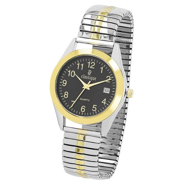 Ur - KLASSISK - Klassisk - Kasse 36 mm - Bicolor guld/sølv - Justerbart stålarmbånd Silver
