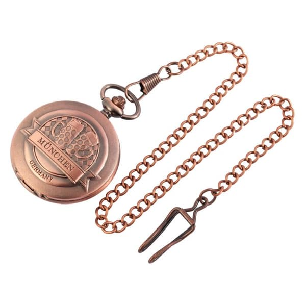 Excellanc Miesten Ruskea Metallinen Taskukello Elegantti Ulkonäkö brun
