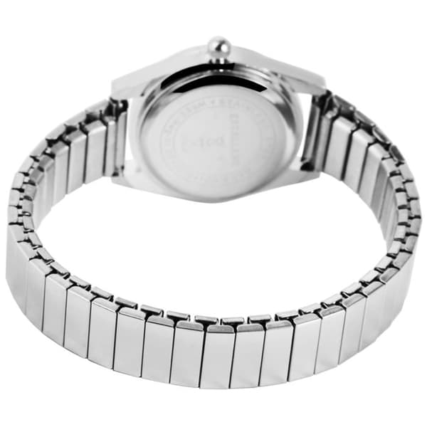 Ur - EXCELLANC - EX0258 - 28 mm - Udvideligt armbånd i rustfrit stål - Sort urskive Silver