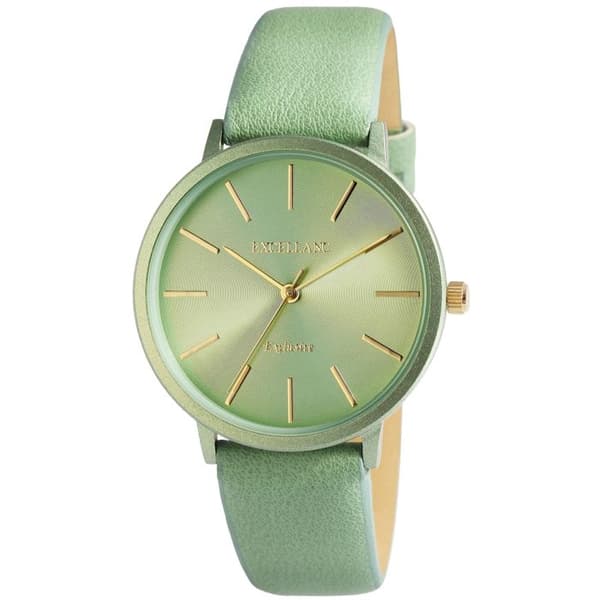 Dameur - EXCELLANC - Excellanc - Grøn - Metalhus 38 mm - Rem i kunstlæder 18 mm - Kvarts Grön