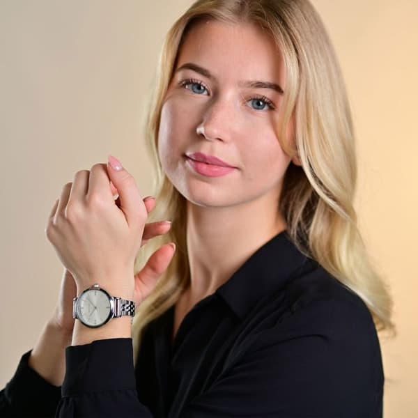 Ur - RAPTOR - Blomst - Kvinde - Rustfrit stål sølv - 36 mm - Quartz Miyota 2035 Sølv