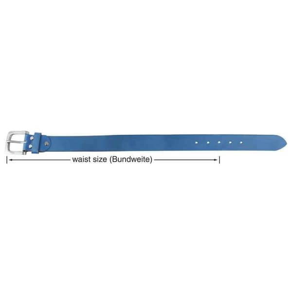 Bälte - LEONARDO VERRELLI - Storlek L - Äkta läder - Blå - Bredd 3,8 cm Blå 110 cm