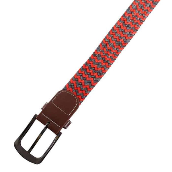 Bälte - Mode - Röd - Polyester - 120 cm Röd//Grå//Brun 100 cm