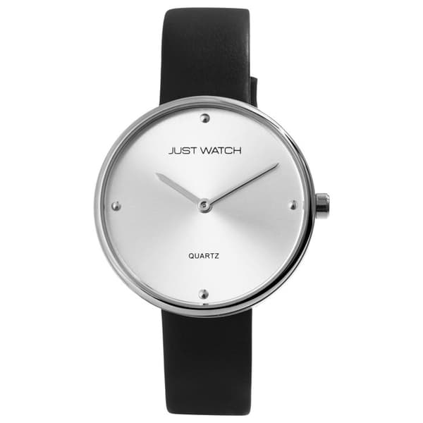Ur - Iris - Sort læderrem - Metal hus 34 mm - Vandtæthed 3 ATM Svart