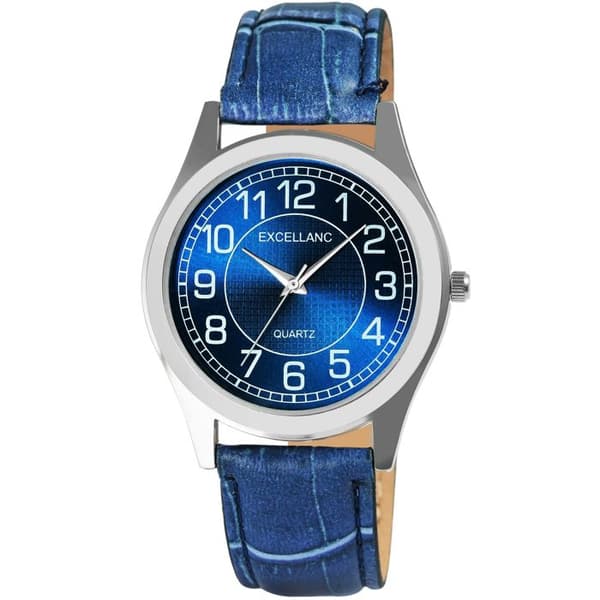 Klocka - EXCELLANC - Excellanc - Kapsel 40 mm - Blå urtavla - Armband i konstläder 20 mm Blå