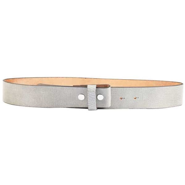 Bälte - LEONARDO VERRELLI - LV0048 - Äkta läder - Grå - 110 cm Grå 115 cm