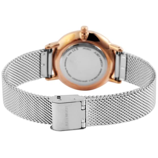 Ur - Lilly - Kvinde - Rustfrit stål mesh - Kasse 33 mm rosaguld - Miyota GL20 Silver