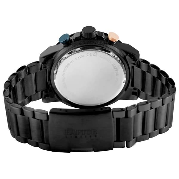 Kello - RAPTOR - Rakan - Rannekello rajoitettu - Kotelo 48 mm - Musta teräshihna Svart