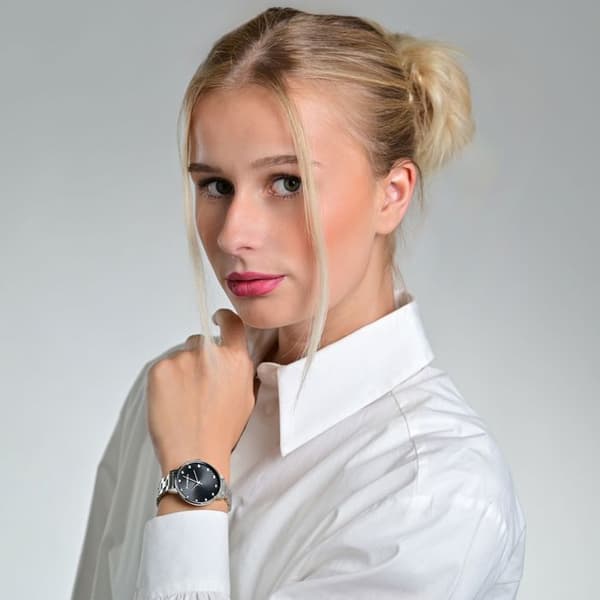 Dameur - Nala - Rustfrit stål - Sort urskive - Quartz Miyota 2035 Silver