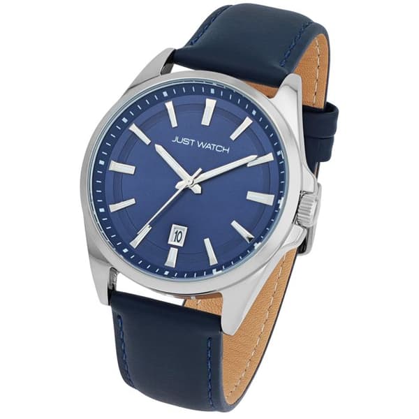 Ur - Jona - Blå urskive - Blå læderrem - 42 mm Blå