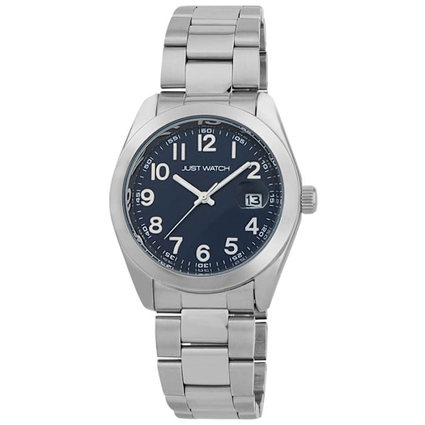 Ur - Måtte - Mand - Sølv rustfrit stål - Blå urskive 41 mm Silver
