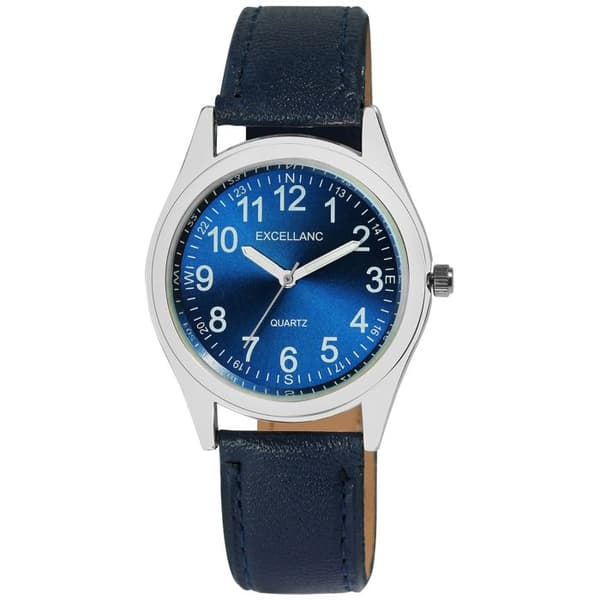 Ur - EXCELLANC - Excellanc Mand Blå - 35 mm - Quartz PC21 - Blå urskive og rem Blå