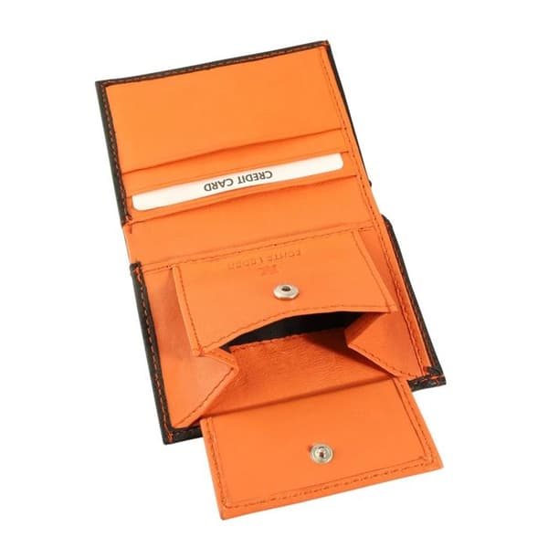 Elegant sort læder Excellanc pung Mini plånboken har ett distinkt fär