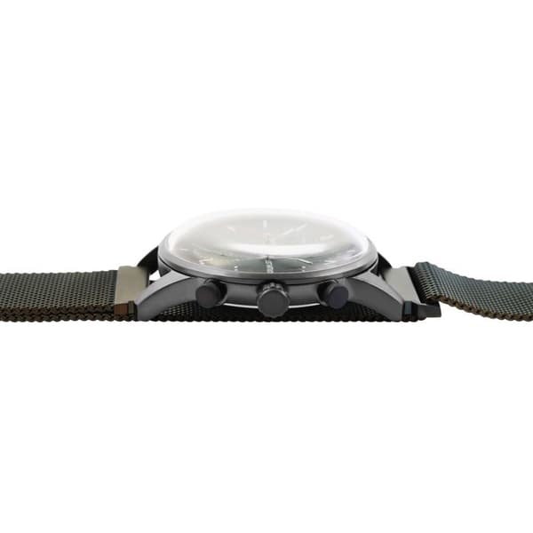 Klocka - Just Watch - 41 mm - Grått hölje - Grön mesharmband Grå
