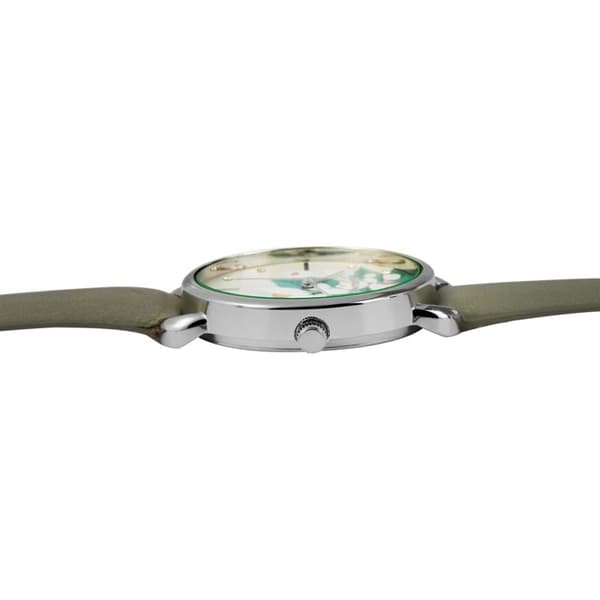Dameur - EXCELLANC - Excellanc - Kasse 30 mm - Grøn imiteret læderrem - Quartz bevægelse PC21 Grön