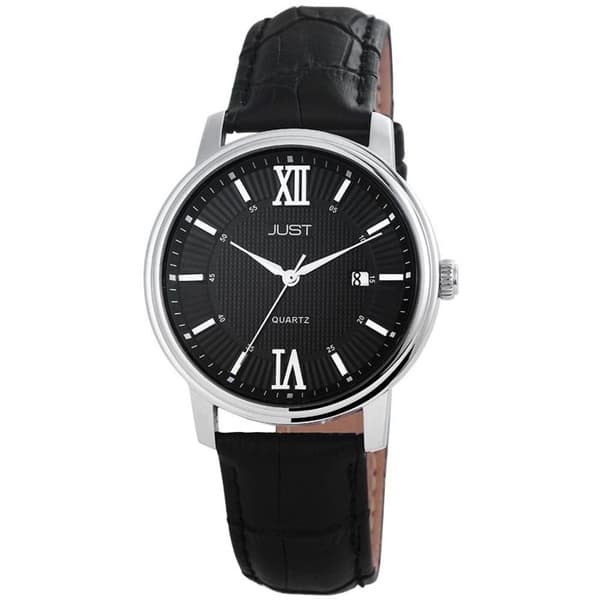 Kello - JUST - Tarnier - Musta kellotaulu - Musta nahkaranneke - 40 mm Svart