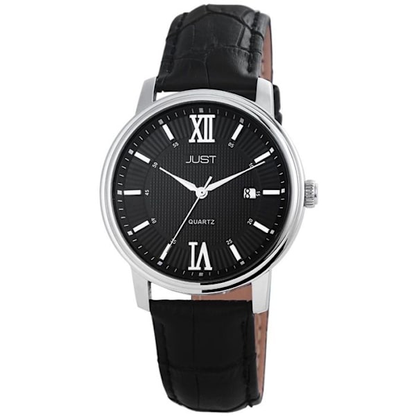 Ur - JUST - Tarnier - Sort urskive - Sort læderrem - 40 mm Svart