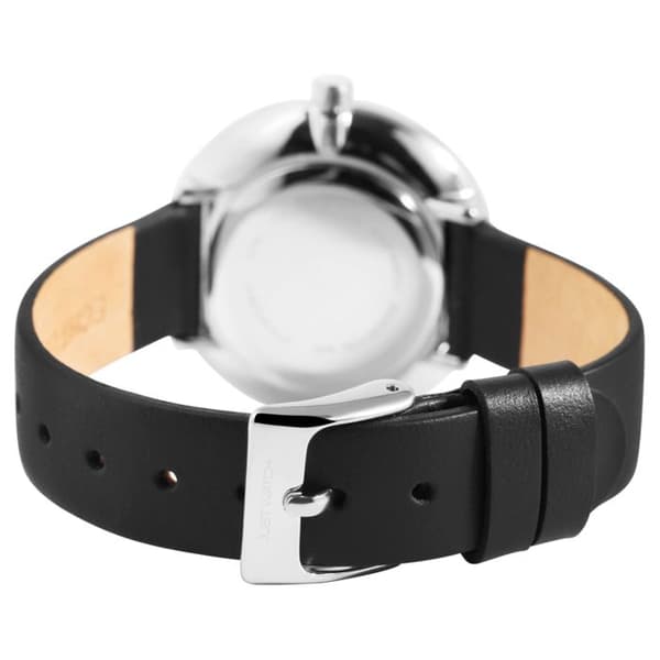 Ur - Iris - Sort læderrem - Metal hus 34 mm - Vandtæthed 3 ATM Svart