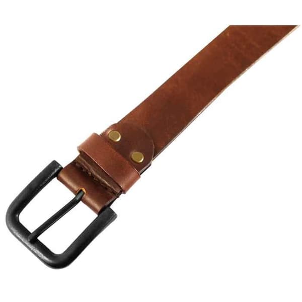 Bälte - LEONARDO VERRELLI - LV0144 - Äkta buffelläder - Brun - Bredd 3,8 cm brun 120 cm