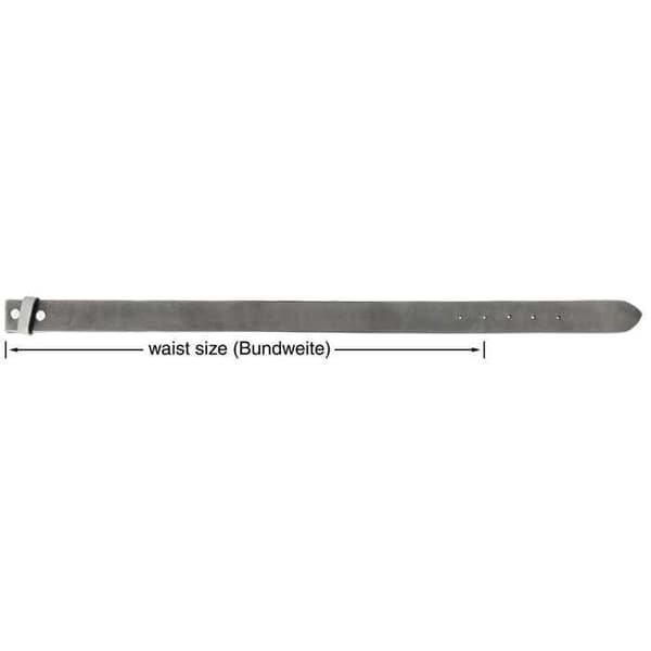Bälte - LEONARDO VERRELLI - LV0137 - Äkta läder - 105 cm - Bredd 3,6 cm Grå 110 cm