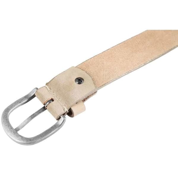 Bælte - LEONARDO VERRELLI - LV0139 - Ægte læder - Grå - Længde 135 cm Grå 105 cm