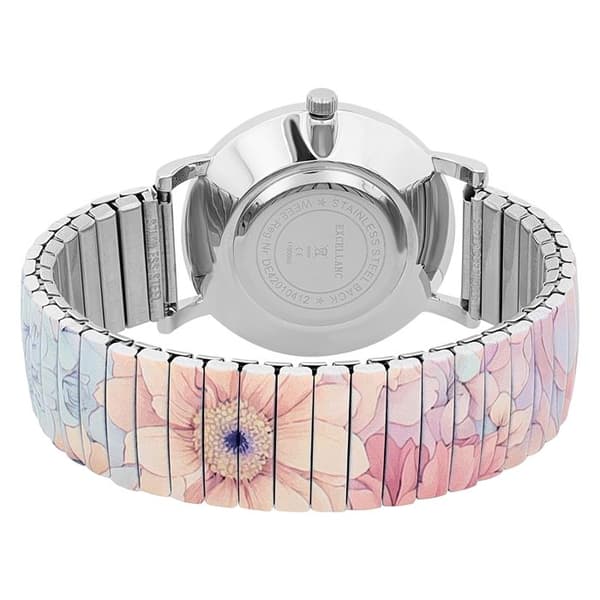 Damklocka - EXCELLANC - Excellanc - Kapsel 36 mm - Rostfritt stål - Färgglad elastisk armband Silver