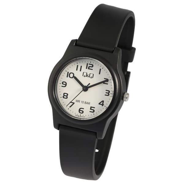 Q&Q Armbåndsur Sort Silikone Urban Moderne Design Svart