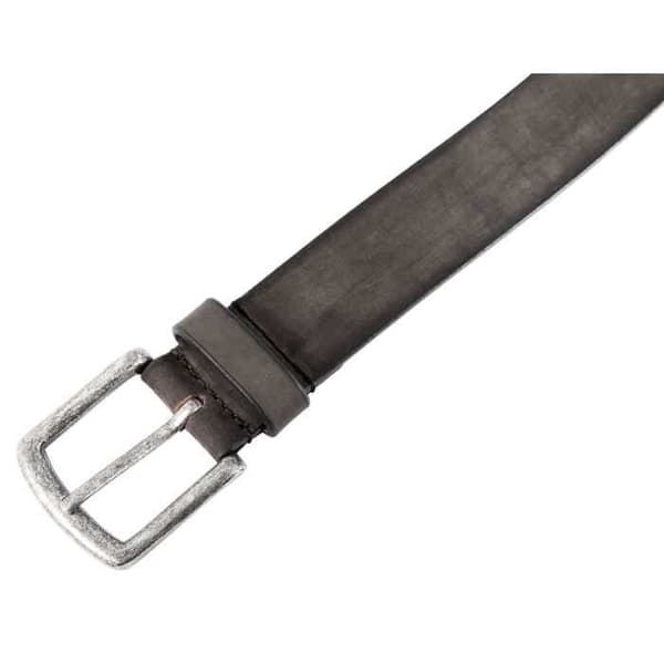 Bälte - LEONARDO VERRELLI - LV0149 - Äkta läder - Grå - 120 cm Grå 120 cm