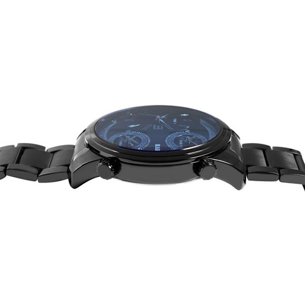 Ur - RAPTOR - Fox - Kasse 47 mm - Blå urskive - Sort stålrem Sort