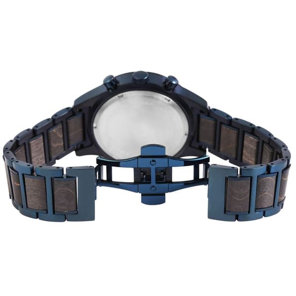 Kello - RAPTOR - Hoock - Teräskotelo 43 mm - Harmaa/ sininen teräshihna perhoslukolla - Quartz Miyota JS55 Grå