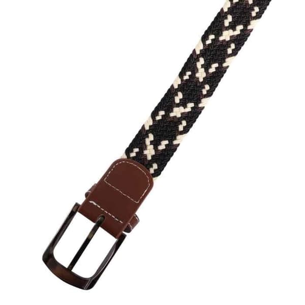 Bælte - 100 cm - Polyester med syntetisk læderlook - Beige - Bredde 3,2 cm beige 100 cm