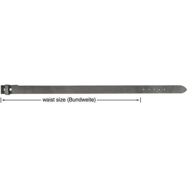 Bälte - LEONARDO VERRELLI - LV0137 - Äkta läder - 100 cm - Grafitgrå Grå 105 cm