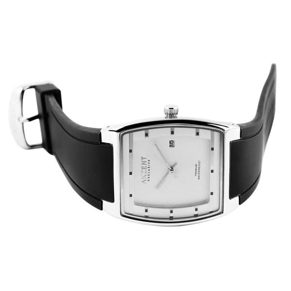 Ur - Bahri - Sølvtonet kasse - Sort silikonearmbånd 27mm - Quartz bevægelse PC32 Silver