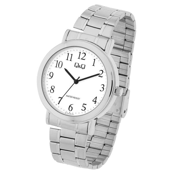 Ur - Q&Q - Herre elegant linje - 41 mm - Rustfrit stål - Quartz Miyota Silver
