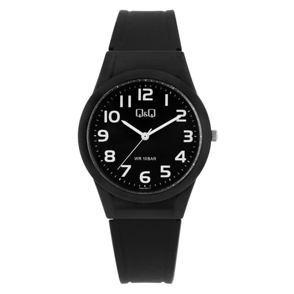 Q&Q Armbåndsur Sort Silikone Urban Moderne Design Svart