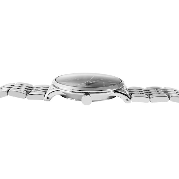 Ur - Elia - Rustfrit stål - Sort urskive 41 mm - Vandtæthed 3 ATM Silver