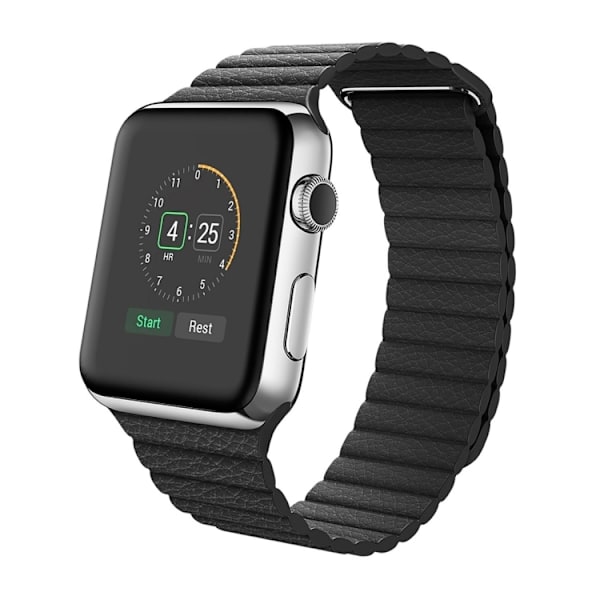 Apple Watch 38mm Läderloop Armband Mörkblå