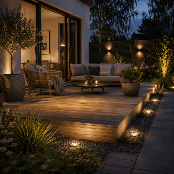 LED Solcellslampor med Spotlights för Trädgården 4-Pack