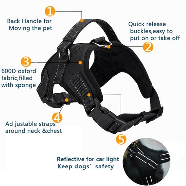 Hundsele Anti-drag med Reflex Small