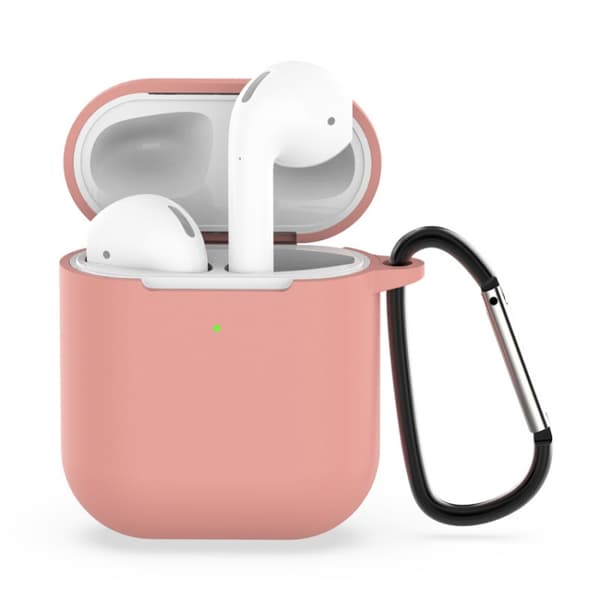 AirPods Silikonfodral med Karbinhake Gul