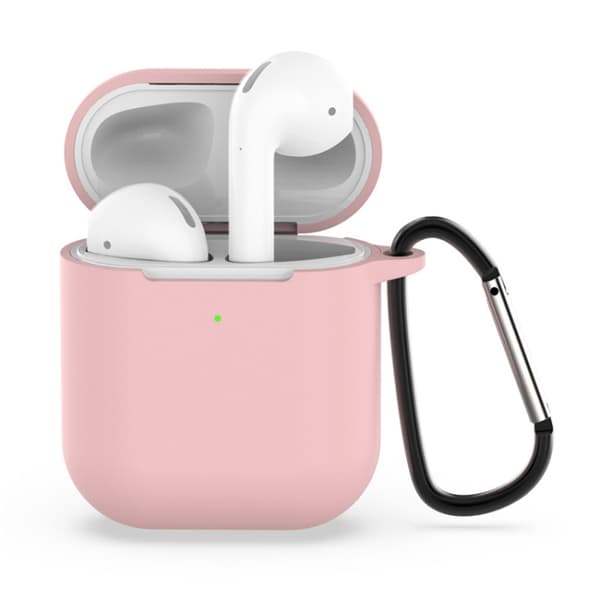 AirPods Silikonfodral med Karbinhake Gul
