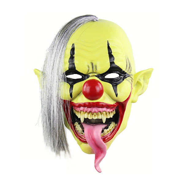 Gul clown Halloweenmask