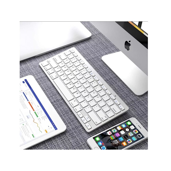 Slimmat Bluetooth-tangentbord – Kompatibelt med iPad, PC & Mac