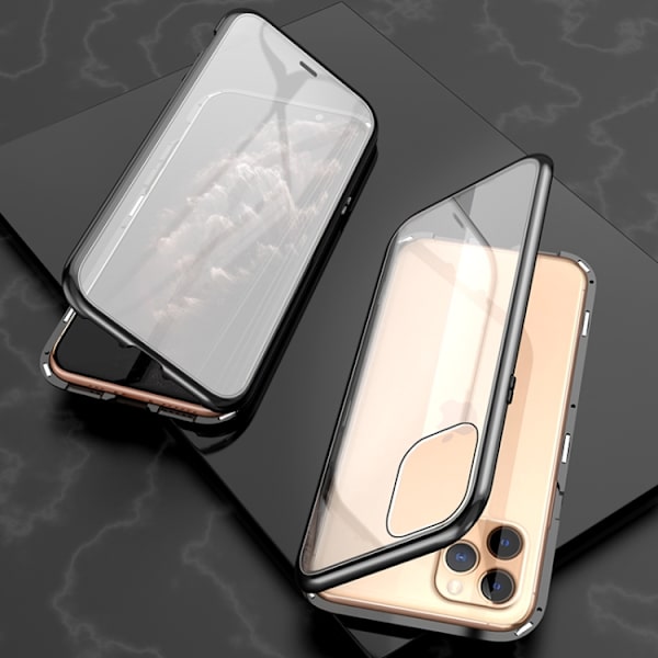 iPhone 11 Pro Max Skal Magnetiskt i Härdat glas Guld