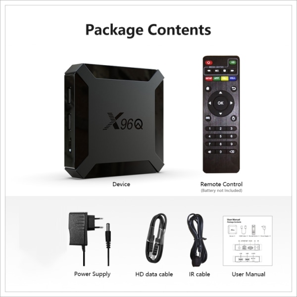 X96Q Smart Android TV-Box 4K Full HD Android 10
