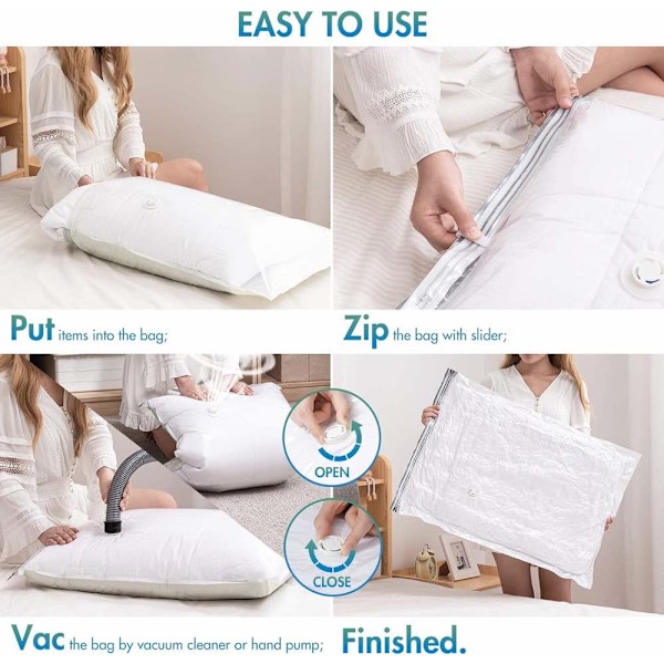 4-Pack Vakuumpåsar för Smartare Förvaring 70x100 cm